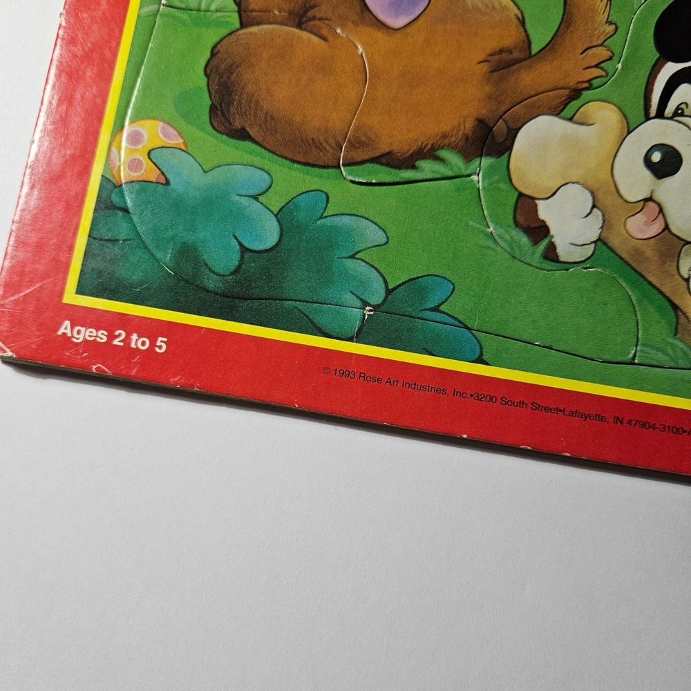 Vintage Puzzle Puzzle Frame Tray Board Preschool 1993 7 Piece Cardboard - Picture 4 of 4
